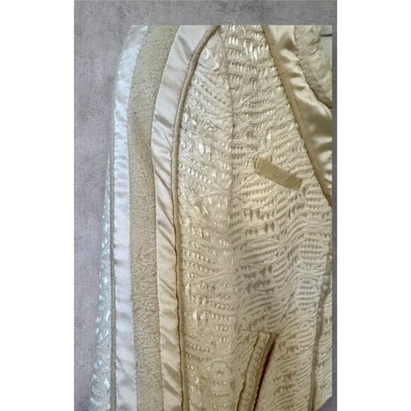 IRO Womens Felicity Jacket Ivory Size 8 ASO Kendall Jenner Silk Rocker Moto Edgy - Picture 4 of 16